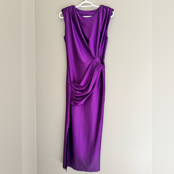 PURPLE MIDI DRESS - Picture 2 of 6
